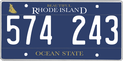 RI license plate 574243
