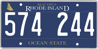 RI license plate 574244