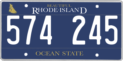 RI license plate 574245