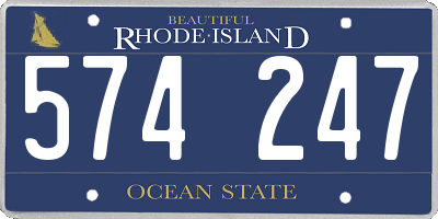 RI license plate 574247