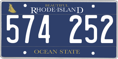 RI license plate 574252