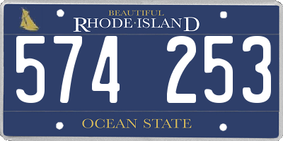 RI license plate 574253