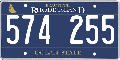 RI license plate 574255
