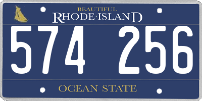 RI license plate 574256