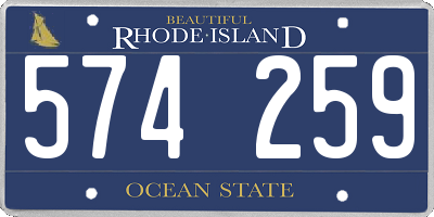 RI license plate 574259