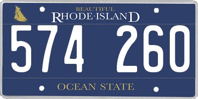 RI license plate 574260