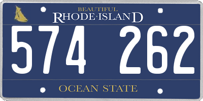 RI license plate 574262