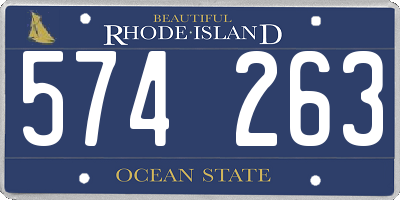 RI license plate 574263