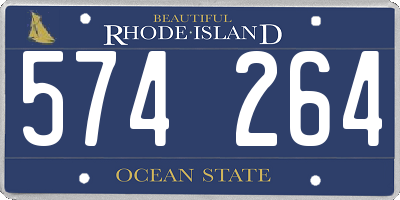 RI license plate 574264
