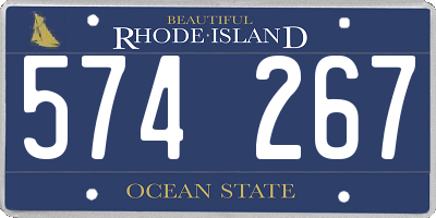 RI license plate 574267