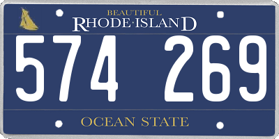 RI license plate 574269