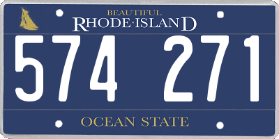RI license plate 574271