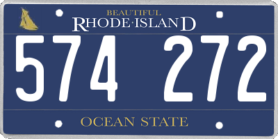 RI license plate 574272