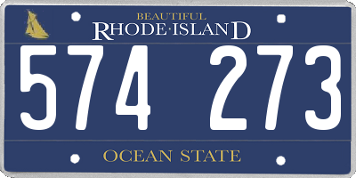 RI license plate 574273