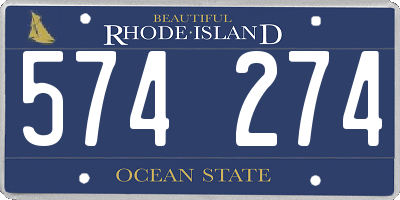 RI license plate 574274