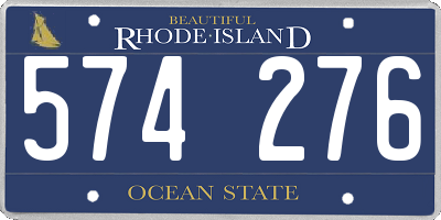 RI license plate 574276