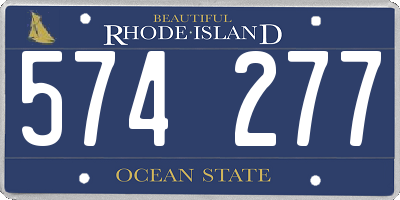 RI license plate 574277