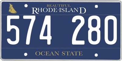 RI license plate 574280