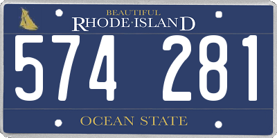 RI license plate 574281