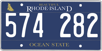 RI license plate 574282