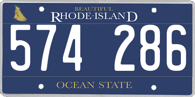 RI license plate 574286