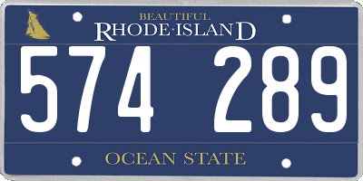 RI license plate 574289