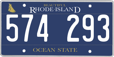RI license plate 574293
