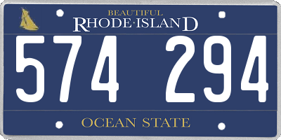 RI license plate 574294