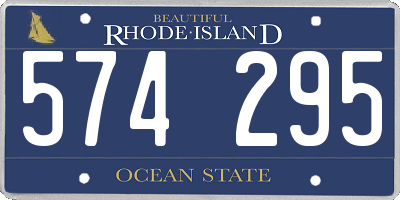 RI license plate 574295