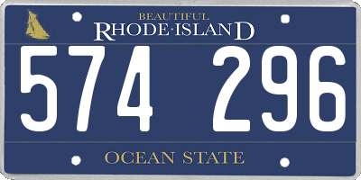 RI license plate 574296