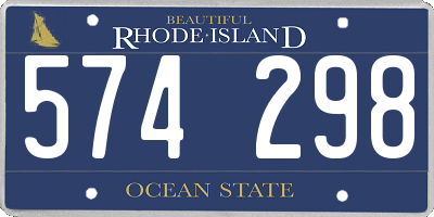 RI license plate 574298
