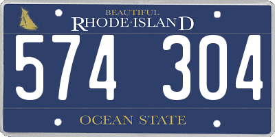 RI license plate 574304
