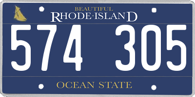 RI license plate 574305
