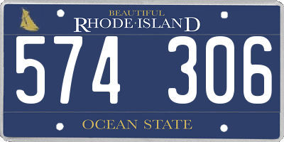 RI license plate 574306
