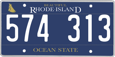 RI license plate 574313
