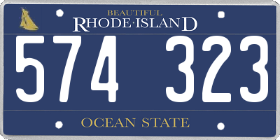 RI license plate 574323