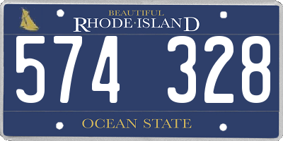 RI license plate 574328