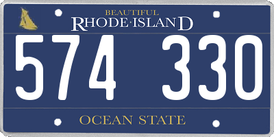RI license plate 574330