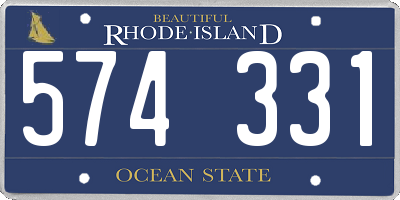 RI license plate 574331