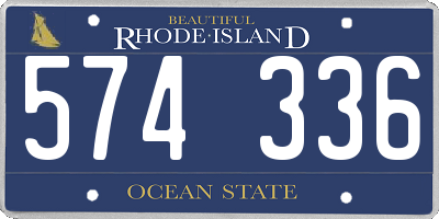 RI license plate 574336