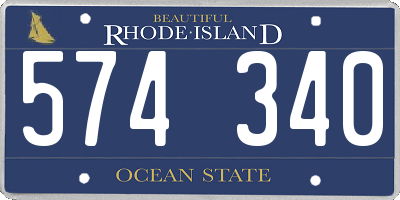 RI license plate 574340