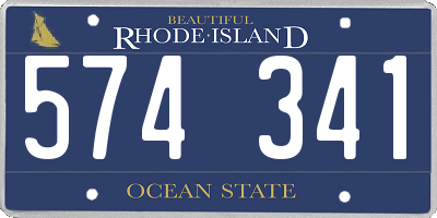 RI license plate 574341