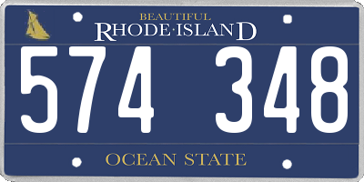 RI license plate 574348