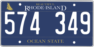 RI license plate 574349