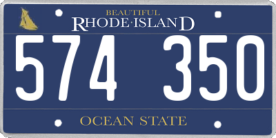 RI license plate 574350