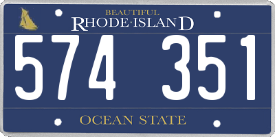RI license plate 574351