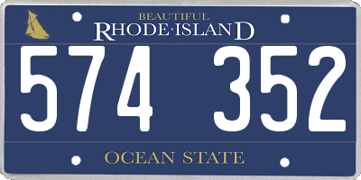 RI license plate 574352