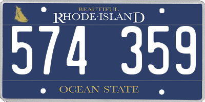 RI license plate 574359