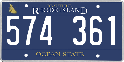 RI license plate 574361