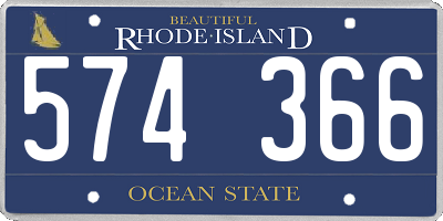 RI license plate 574366